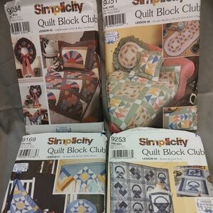 BNNU Simplicity Quilt Patterns - Set Of 6